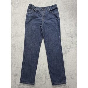 Bandolino Blu Jeans Womens 10 Blue Straight Leg Stretch Denim 5 Pocket Classic‎